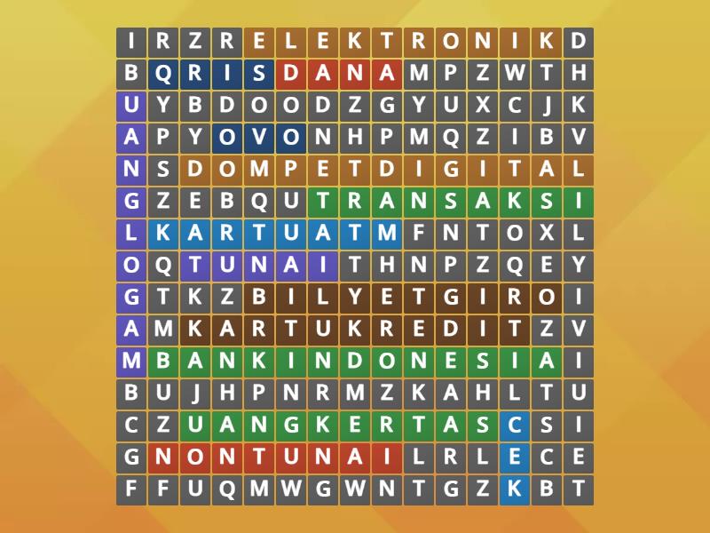 Carilah Kata Yang Berhubungan Dengan Sistem Pembayaran Wordsearch