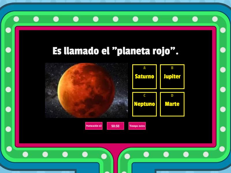 Curiosidades Del Sistema Solar Gameshow Quiz