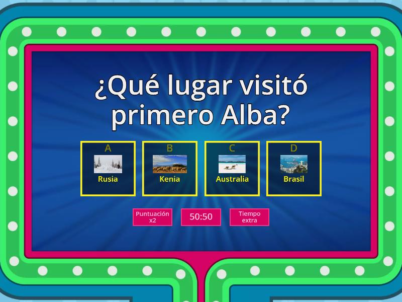 Cuento Alba Descubre Las Culturas Gameshow Quiz