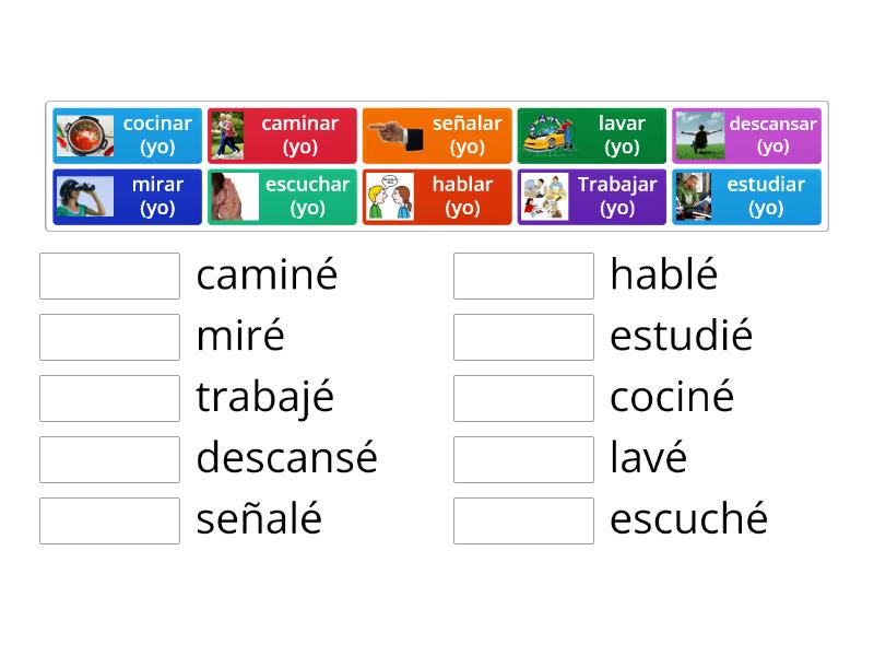 AR Verbs Past Tense Endings Match Up