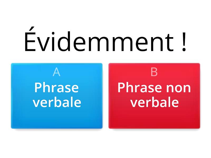 Phrase Verbale Ou Non Verbale Quiz