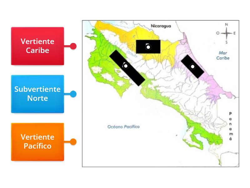 Vertientes De Costa Rica Labelled Diagram