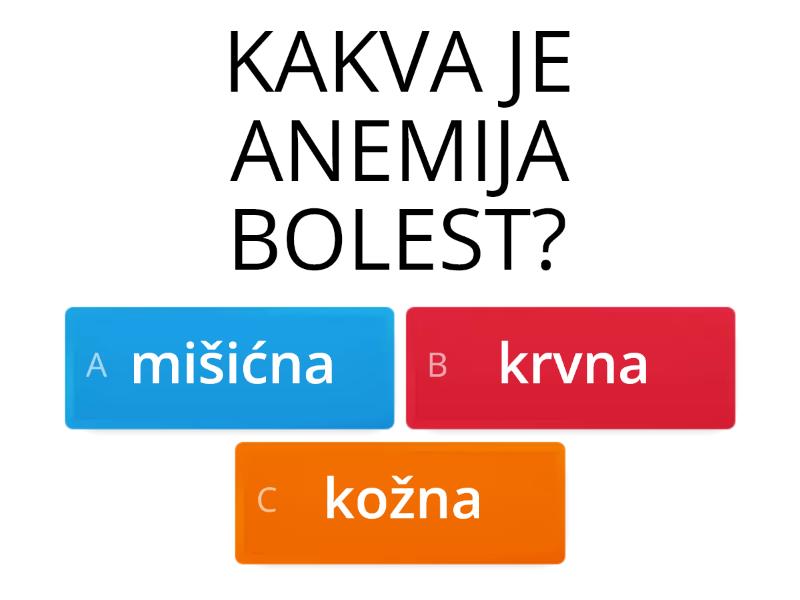 Anemija Quiz