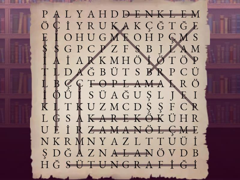 MATEMATİK TERİMLERİ Wordsearch