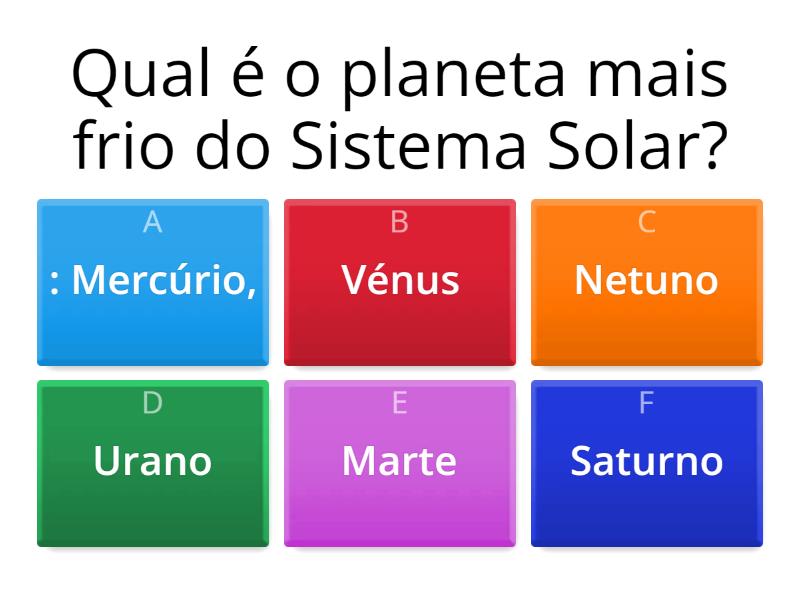 SISTEMA SOLAR Quiz