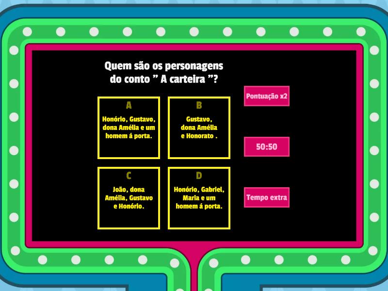 Conto A Carteira De Machado De Assis Gameshow Quiz