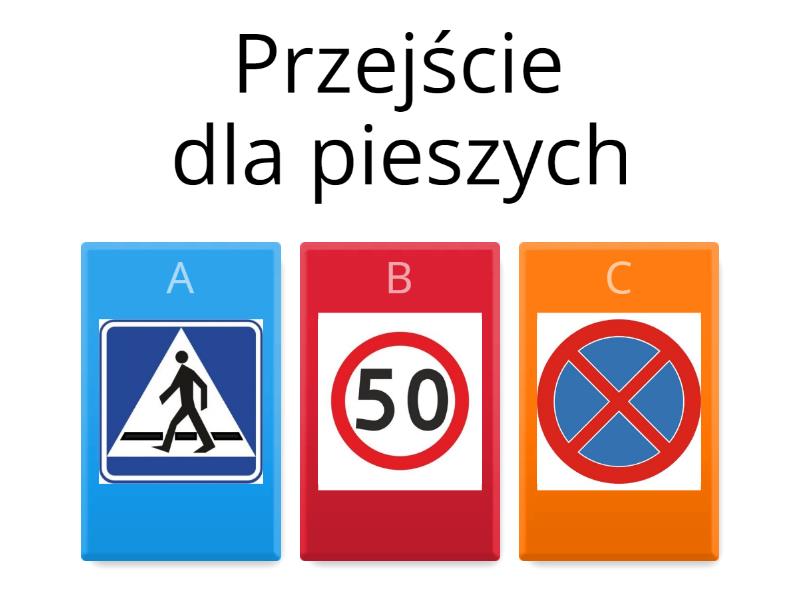 Znaki Drogowe Przedszkole Quiz