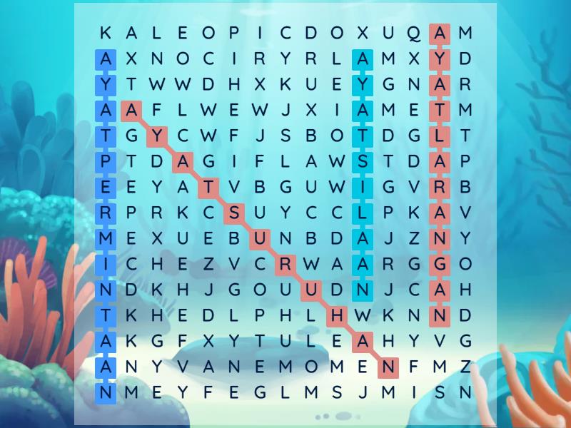 JENIS AYAT PERINTAH Wordsearch