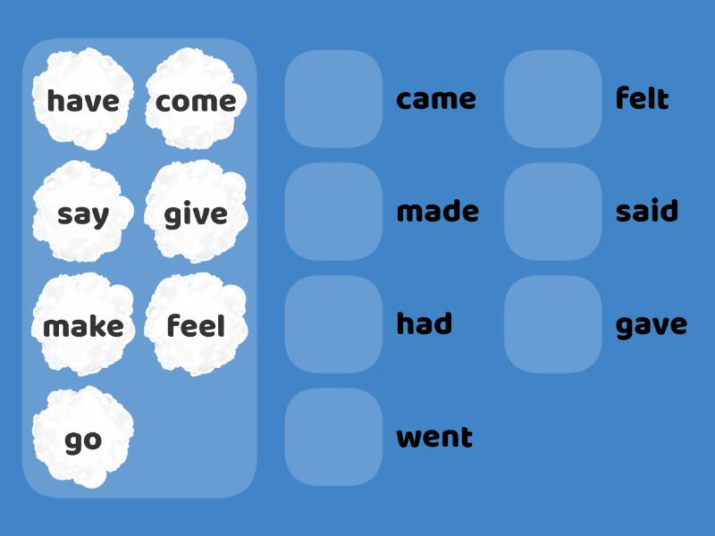 Irregular Verbs Simple Past Une Las Parejas