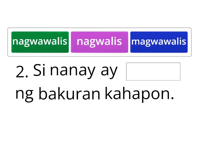 Pandiwang Pangnagdaan Missing Word