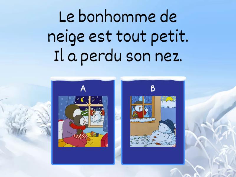 T Choupi Fait Un Bonhomme De Neige Quiz