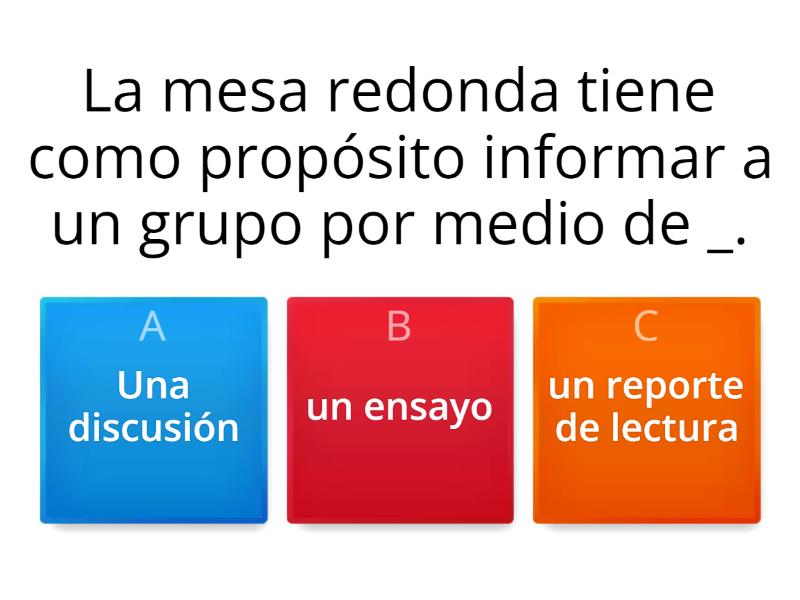 Pr Ctica La Mesa Redonda Cuestionario