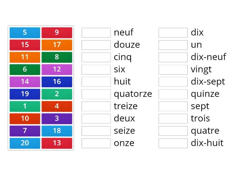 Les Nombres Match Up