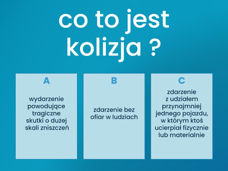 EDB Wypadki I Katastrofy Quiz