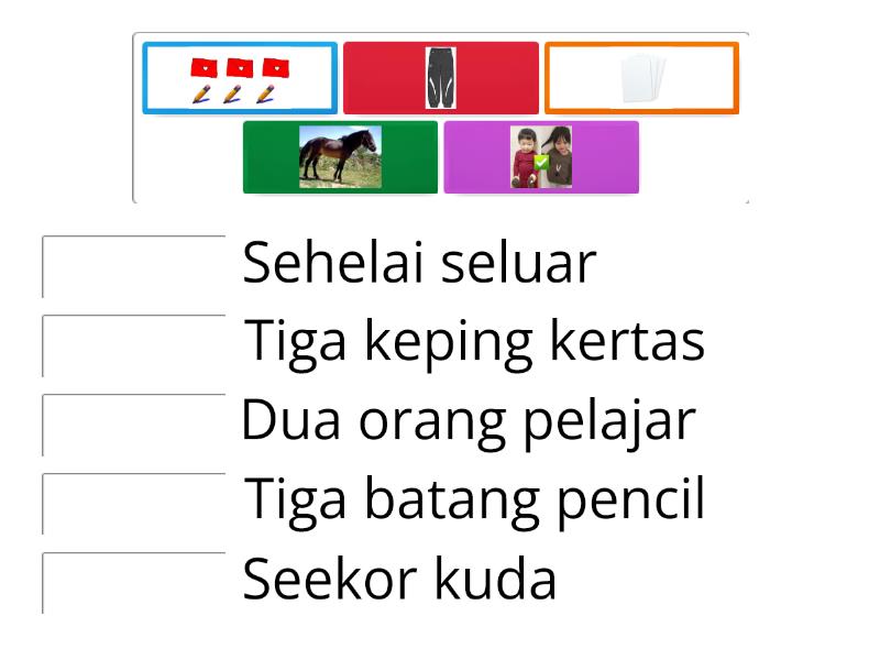 Pilih Penjodoh Bilangan Yang Betul Match Up