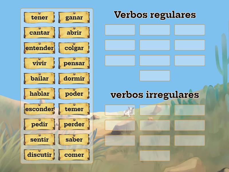 Verbos Regulares E Irregulares Group Sort