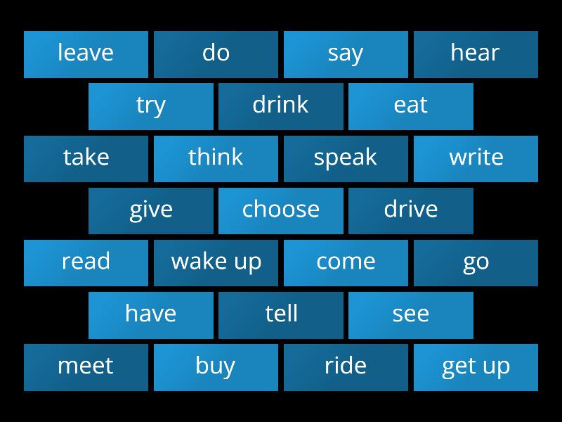 IRREGULAR PAST SIMPLE VERBS Fichas Giratorias