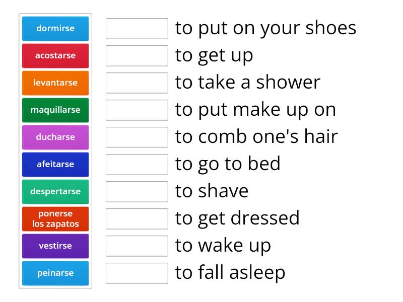 La Rutina Diaria Matching Verbs Match Up