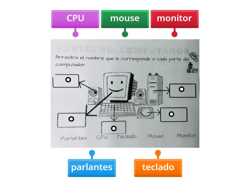 Partes De La Computadora Labelled Diagram