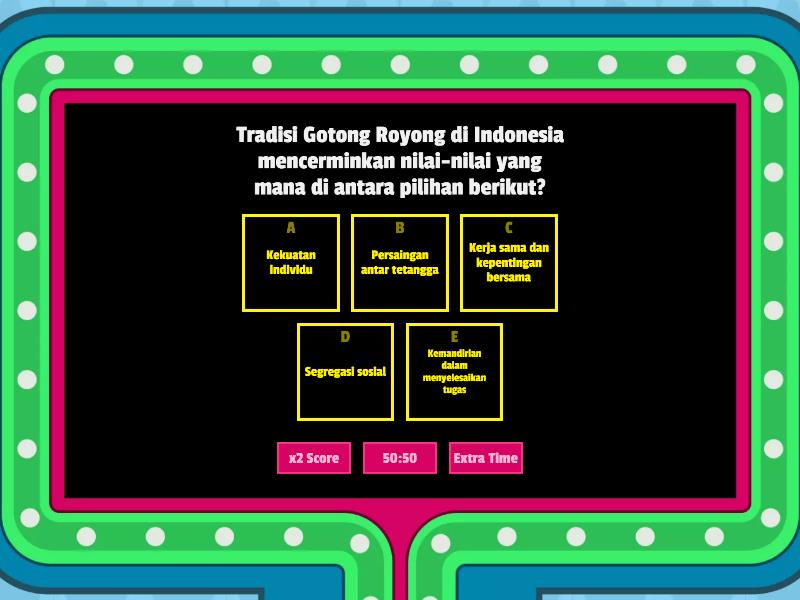 Game Edukasi Tradisi Gotong Royong Di Indonesia Gameshow Quiz