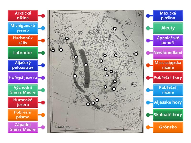 Severn Amerika Slep Mapa Ozna En Diagram