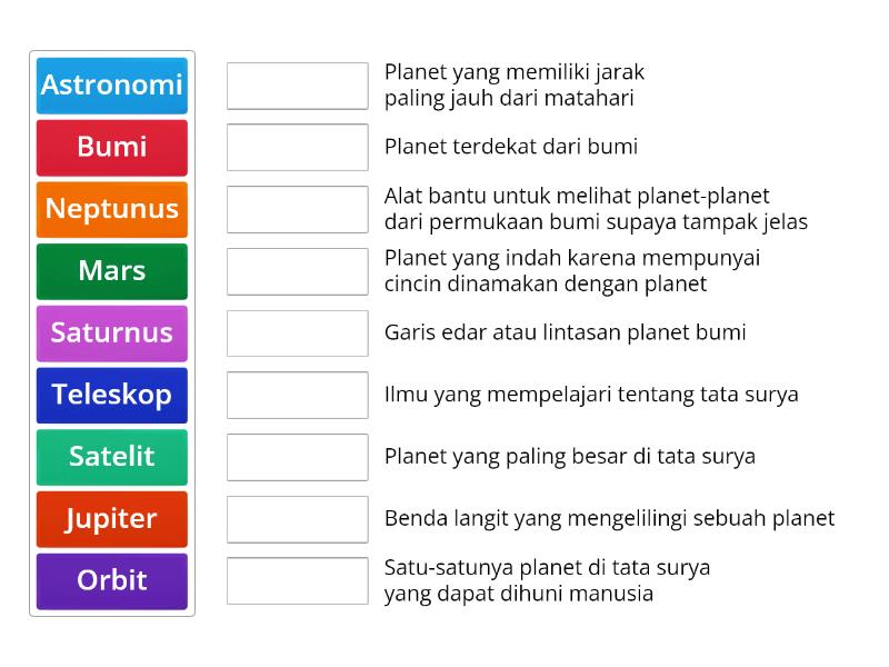 Sistem Tata Surya Match Up