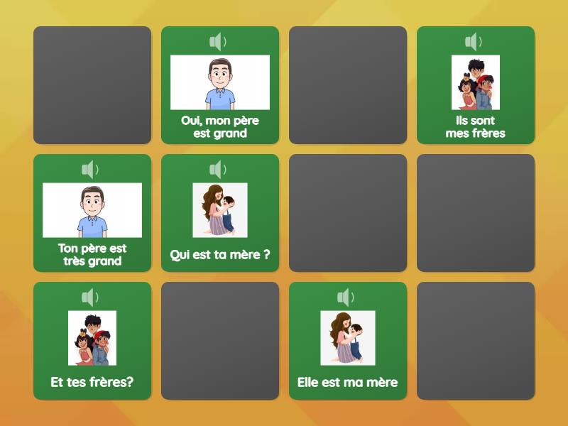 Adjectifs Possessifs Matching Pairs