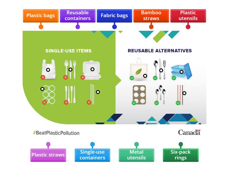 Single Use Vs Reusable Alternatives Labelled Diagram