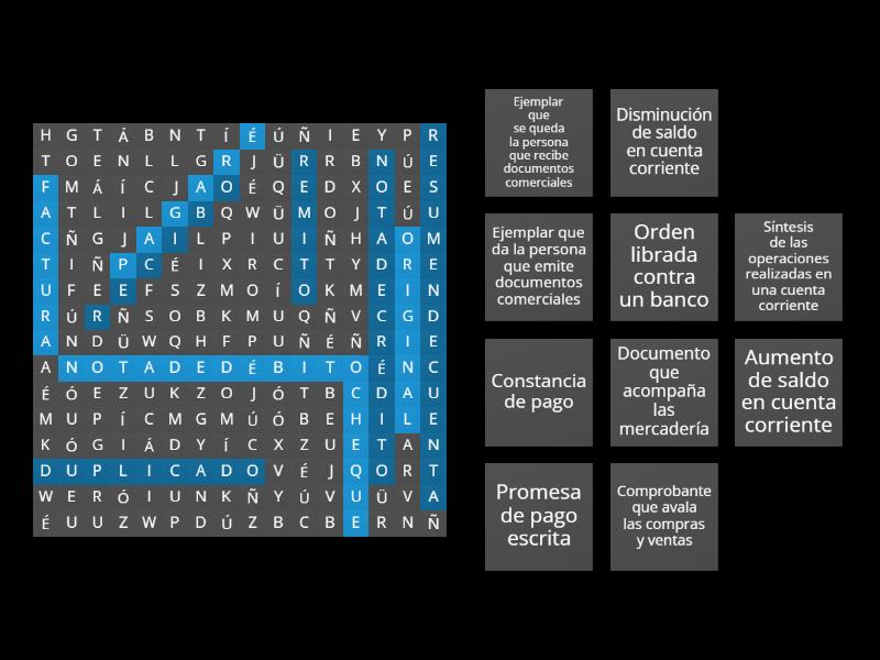 Documentos Comerciales Sopa De Letras