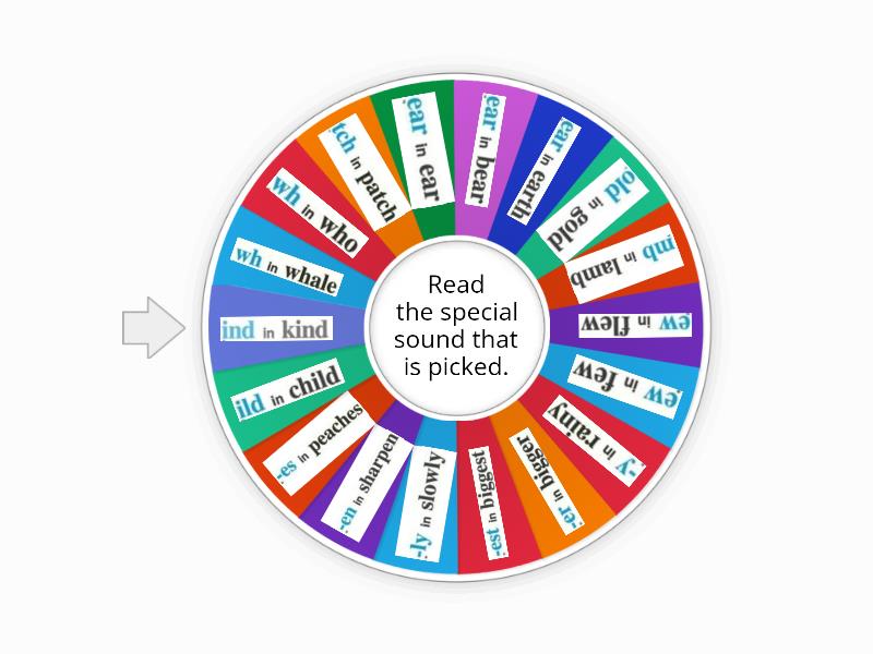 Phonics Special Sounds Chart 10 Random Wheel