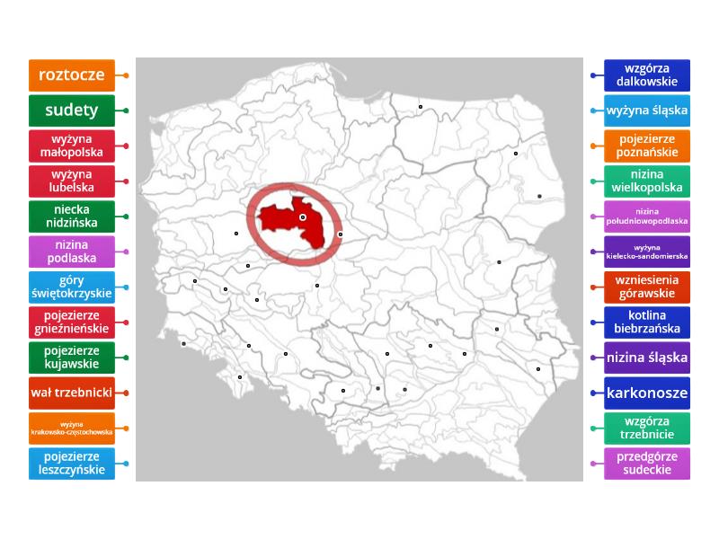 Krainy Geograficzne Polska Rysunek Z Opisami