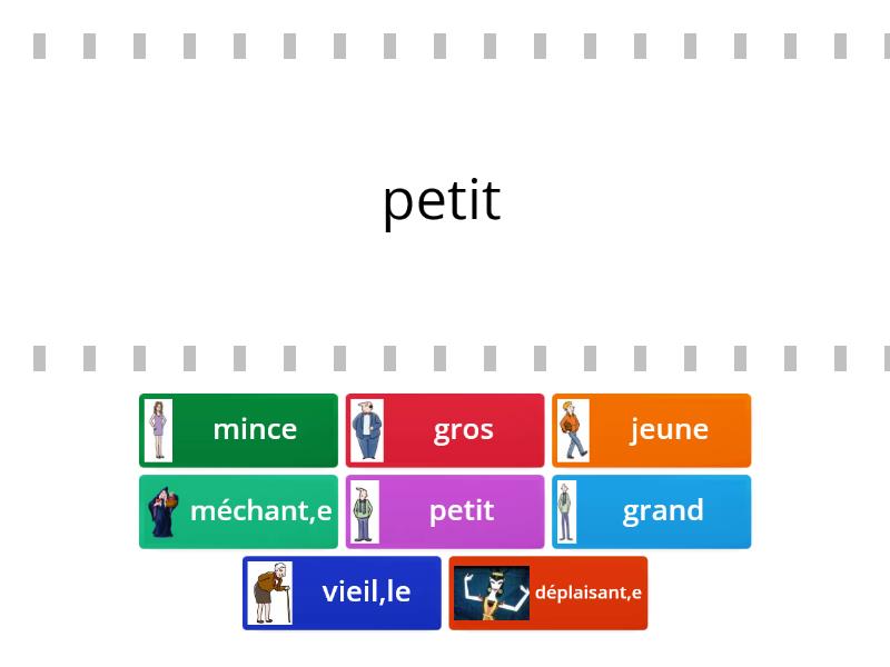 Les Adjectifs Qualificatifs Find The Match