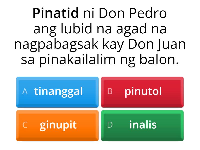 PAGLINANG NG TALASALITAAN Quiz