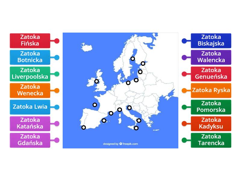 Zatoki Europy Labelled Diagram