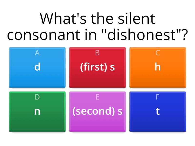 4A Pronunciation Silent Consonants Quiz