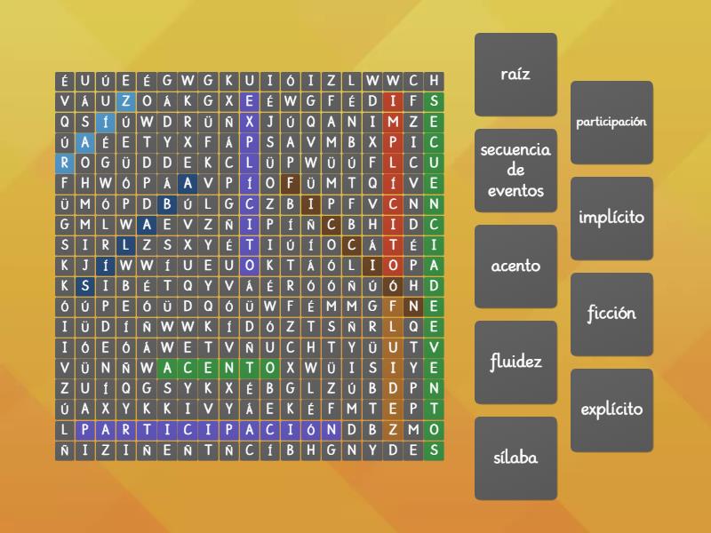 Palabras Agudas Y Graves Sopa De Letras