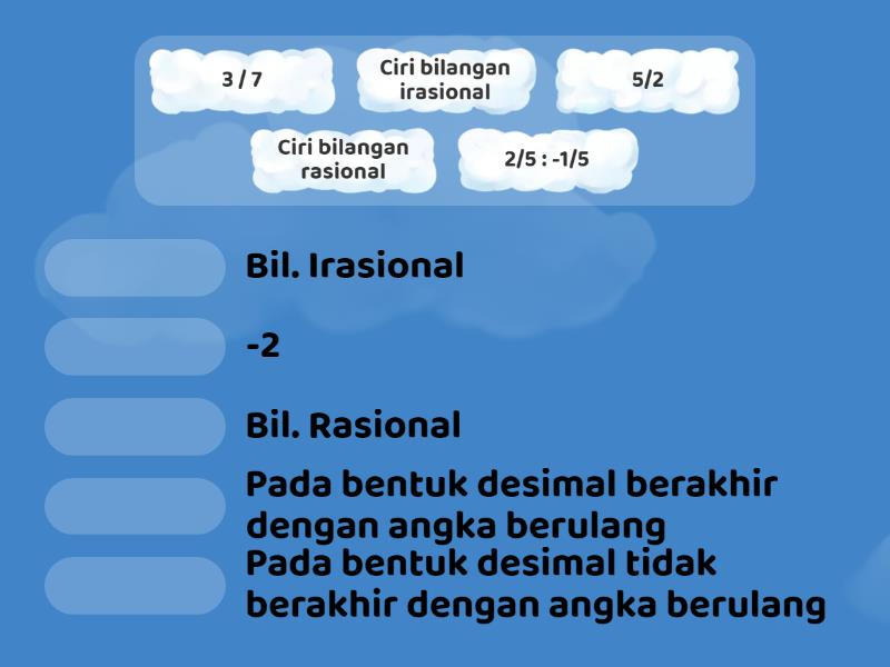 Latihan Bilangan Rasional Dan Irasional Une Las Parejas