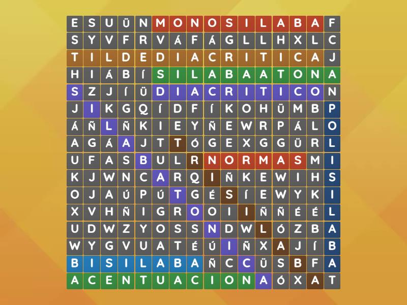 Normas Gramaticales Sopa De Letras