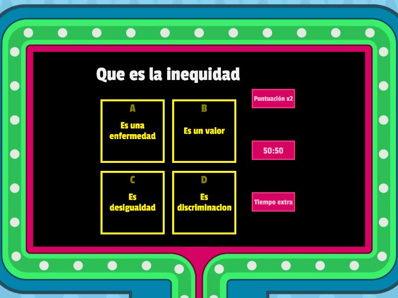 La Inequidad De Genero Gameshow Quiz