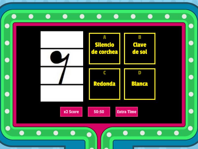 Concurso Figuras Y Notas Musicales Gameshow Quiz