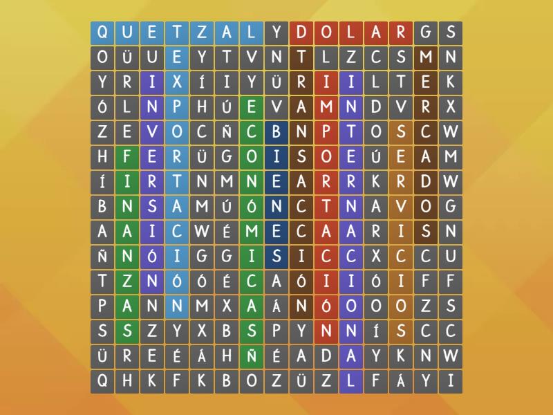 Sopa De Letras Finanzas Wordsearch