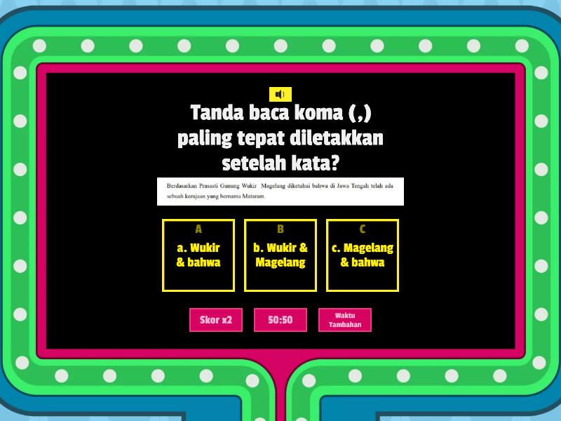 Penggunaan Tanda Baca Gameshow Quiz