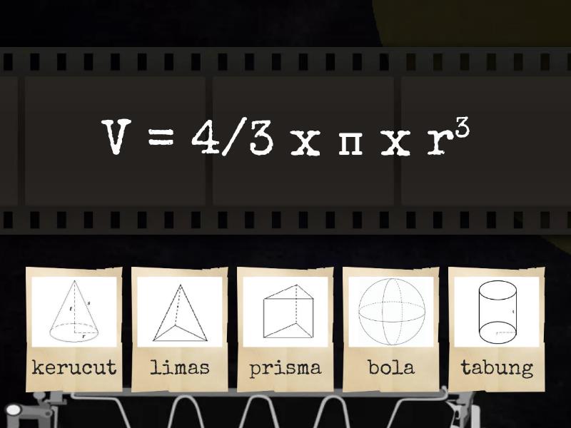 Kuis Matematika Kelas Rumus Volume Bangun Ruang Find The Match