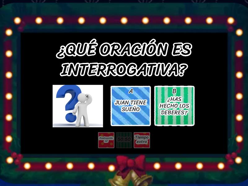 TIPOS DE ORACIONES Gameshow Quiz