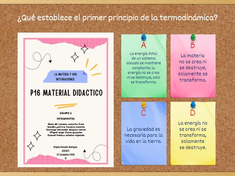 La Materia y sus Interacciones Progresión 16 Material DIDÁCTICO