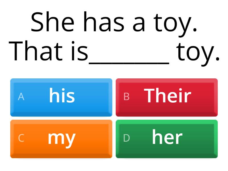 Rd Person Possessive Pronouns Quiz