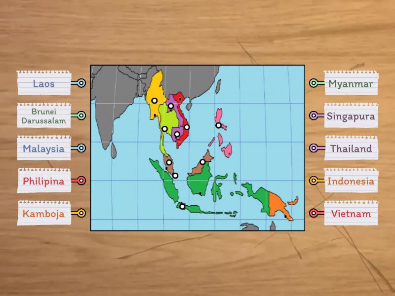 Peta Buta Negara2 Asean Labelled Diagram