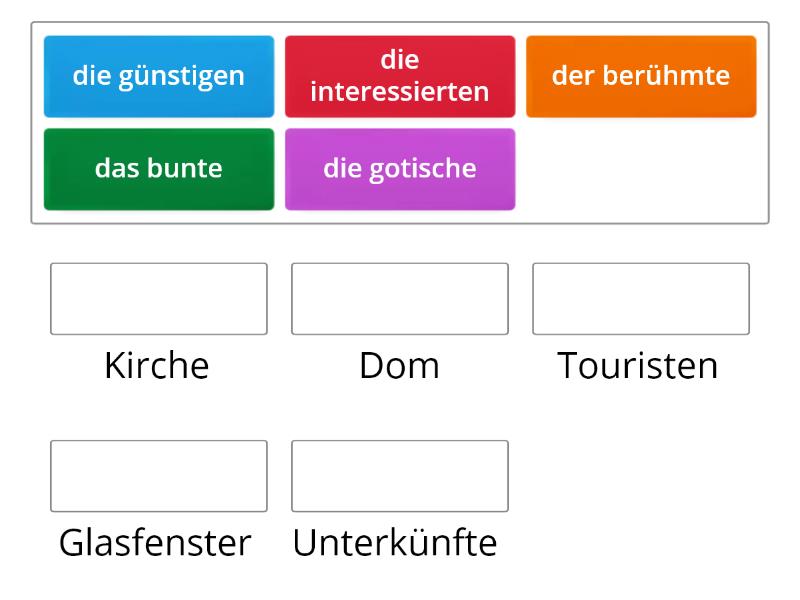 Adjektivdeklination Nach Dem Bestimmten Artikel Match Up