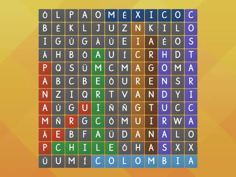 Sopa de Letras Continente Americano Caça palavras