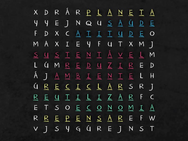 Os 4 R S Da Sustentabilidade Wordsearch